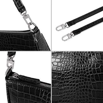 lapsting Women's Shoulder Bag Mini Purse for Women Y2k 90s Crossbody Clutch Small Purses Bags Black