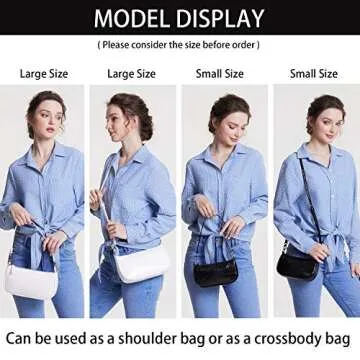 lapsting Women's Shoulder Bag Mini Purse for Women Y2k 90s Crossbody Clutch Small Purses Bags Black