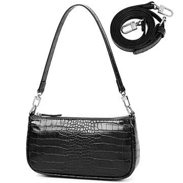 lapsting Women's Shoulder Bag Mini Purse for Women Y2k 90s Crossbody Clutch Small Purses Bags Black