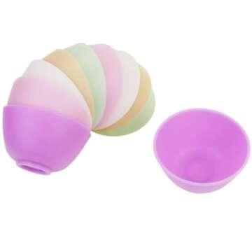 Colorful 10 PCS Silicone Mixing Bowls for All Uses