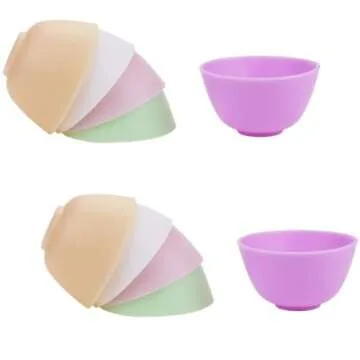 Colorful 10 PCS Silicone Mixing Bowls for All Uses