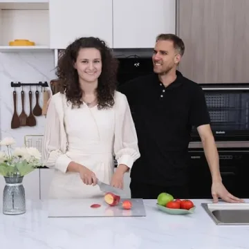 LPZXH Large Acrylic Cutting Board with Non-Slip Lip