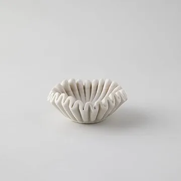 Elegant Marble Bowl - Unique Stone Decorative Centerpiece
