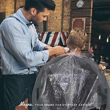 Haircut Capes Disposable Capes Hair Salon Sanitary Barber Capes for Haircutting, Trimming, Shaving, Perming, Coloring, Dying Accessories Supplies - Lightweight, Waterproof, Tear-Resistant (30 pk)