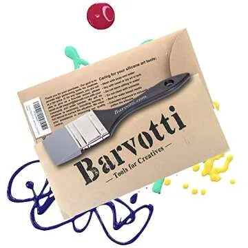 Barvotti 2-Inch Silicone Color Shaper Brush for Precision Painting