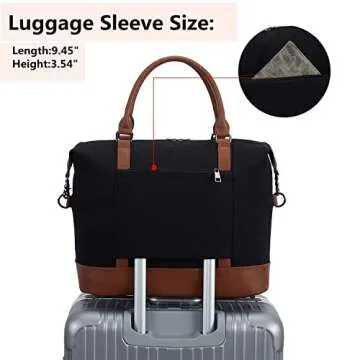 Bluboon Women's Weekender Bag Stylish Carry-on Tote