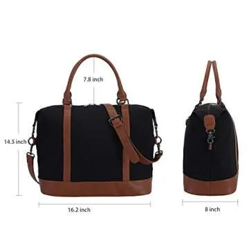 Bluboon Women's Weekender Bag Stylish Carry-on Tote