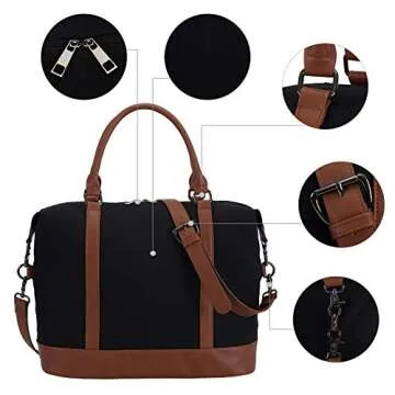 Bluboon Women's Weekender Bag Stylish Carry-on Tote