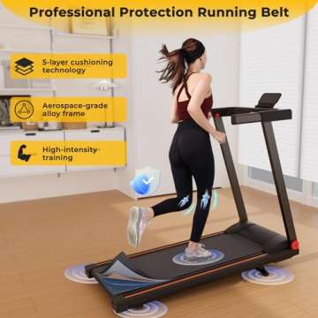 DeerRun 3 in 1 Folding Treadmill for Home and Office