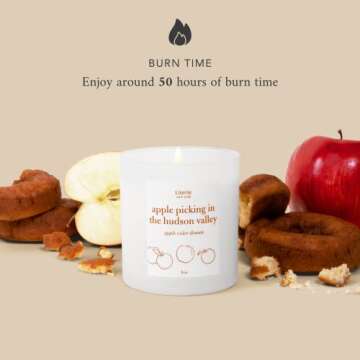 Literie NYC Inspired Scented Candle: Apple Picking in The Hudson Valley - Apple Cider Donuts Scented...