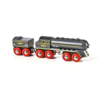 BRIO World - 33697 Speedy Bullet Train - Engaging 2-Piece Wooden Toy Train Set | Ideal for Kids Age ...