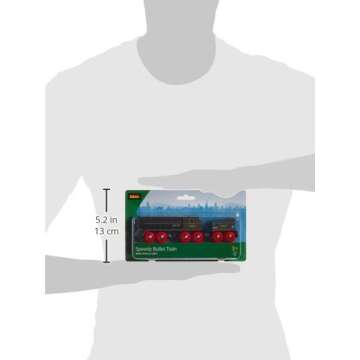 BRIO World - 33697 Speedy Bullet Train - Engaging 2-Piece Wooden Toy Train Set | Ideal for Kids Age 3+ | Enhances Motor Skills | Compatible Railway Toys | FSC Certified Materials