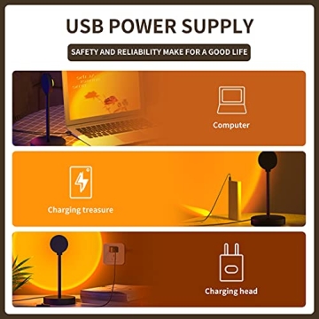 Ronly Sunset Lamp - 4 Colors with 360 Rotation Light