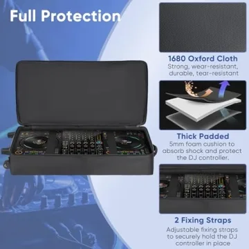 Padded DJ Controller Case with Wheels for Easy Transport