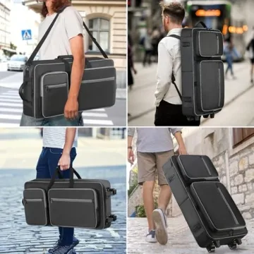 Padded DJ Controller Case with Wheels for Easy Transport