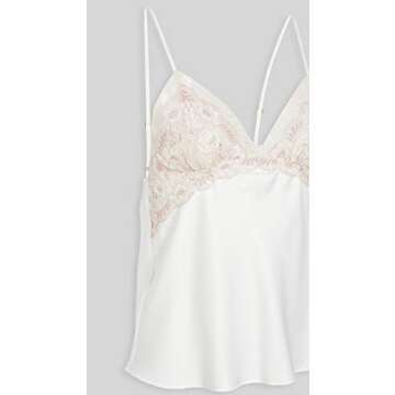 Flora Nikrooz Women's Rosa Cami & Shorts Set, Ivory, White, Off White, L