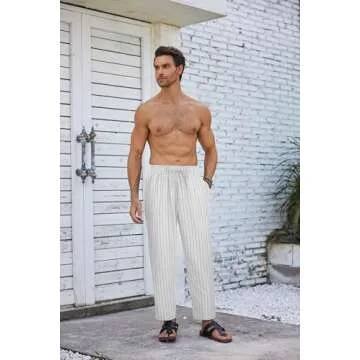 COOFANDY Men's Linen Pants - Stylish Summer Trousers