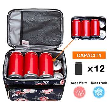 Venture Pal Insulated Lunch Bags - Large Reusable Leakproof Tote Bag for Work and Picnics