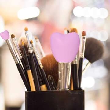 Reusable Silicone Makeup Brush Covers - 3pcs Pink