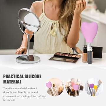 Reusable Silicone Makeup Brush Covers - 3pcs Pink