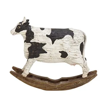 Deco 79 Polystone Cow Sculpture for Cozy Home Decor