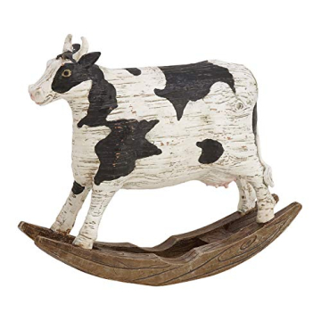 Deco 79 Polystone Cow Sculpture for Cozy Home Decor