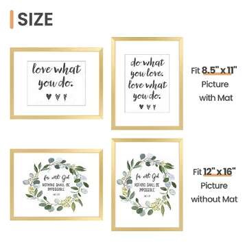 Upsimples 12x16 Picture Frame Set of 5 for Beautiful Displays