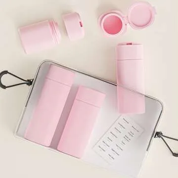 Zursuny 5pc Travel Bottles - Leak Proof Toiletries Set