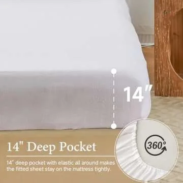 Luxury 100% Linen Hemstitch Sheet Set - Breathable Comfort