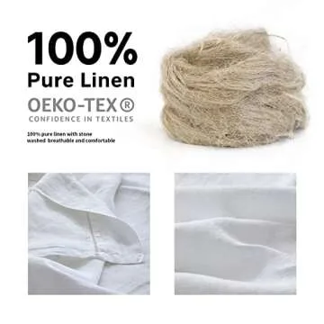 Luxury 100% Linen Hemstitch Sheet Set - Breathable Comfort