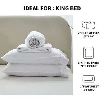 Luxury 100% Linen Hemstitch Sheet Set - Breathable Comfort