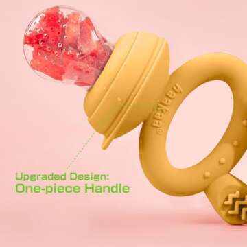 Haakaa Baby Fruit Food Feeder & Silicone Nibble Tray Combo - Breastmilk Popsicle Mold for Baby Cooli...