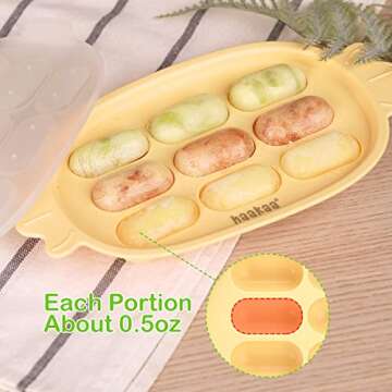 Haakaa Baby Fruit Food Feeder & Silicone Nibble Tray Combo - Breastmilk Popsicle Mold for Baby Cooling Relief, BPA Free Baby Mesh Feeder for Infant Self Feeding