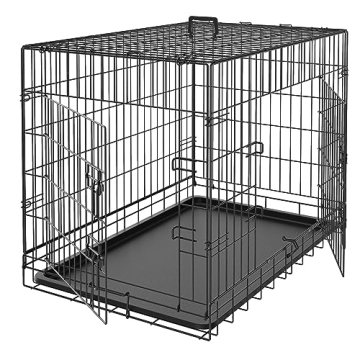 Pet Republic Dog Crates for Large Dogs Folding Metal Wire Dog Gage Double Door 30/36/42Inches Dog Ke...
