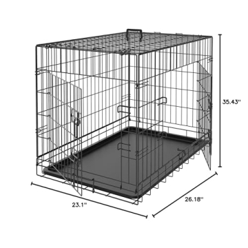 Durable Double Door Dog Crate for Large Dogs