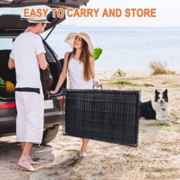 Durable Double Door Dog Crate for Large Dogs