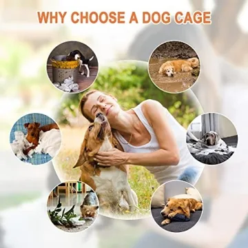 Durable Double Door Dog Crate for Large Dogs