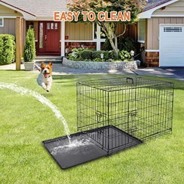 Durable Double Door Dog Crate for Large Dogs