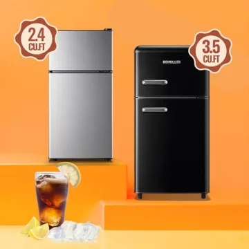 Compact DEMULLER Mini Fridge with Double Doors