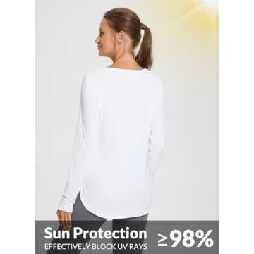 BALEAF Women's Sun Shirts UPF 50+ Long Sleeve Hiking Tops Lightweight Quick Dry UV Protection Outdoo...