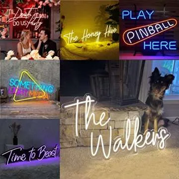 Custom Neon Signs, Neon Name Sign Customizable for Wall Decor, Personalized Neon Signs Larger LED Light up Sign Customizable for Bedroom Wall Decor, Neon Name Sign for Wedding Birthday Party Shop