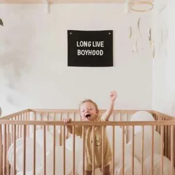 Long Live Boyhood Banner Kids Wall Art for Nursery