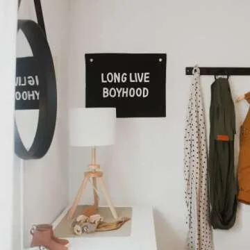 Long Live Boyhood Banner Kids Wall Art for Nursery