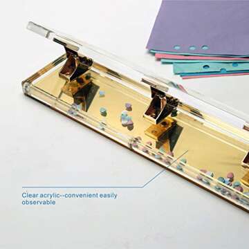 Stylish Acrylic and Gold 3 Hole Punch for Organizing