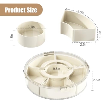 Divided Serving Tray with Lid and Handle - Snackle Box