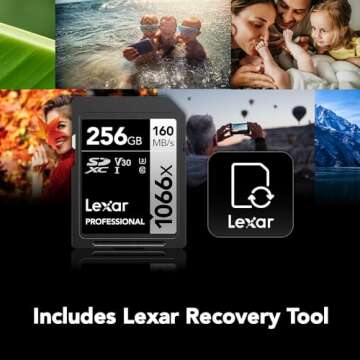 Lexar 256GB Professional SDXC Card, UHS-I, High-Speed Memory Card