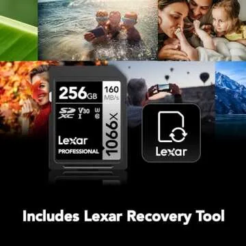 Lexar 256GB Professional SDXC Card, UHS-I, High-Speed Memory Card