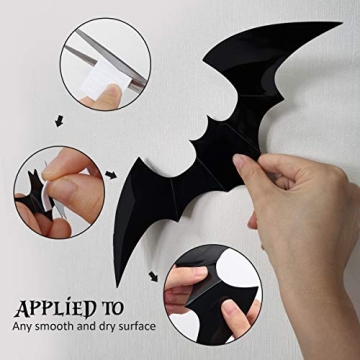 Coogam 60PCS 3D Bats Halloween Decor for Home