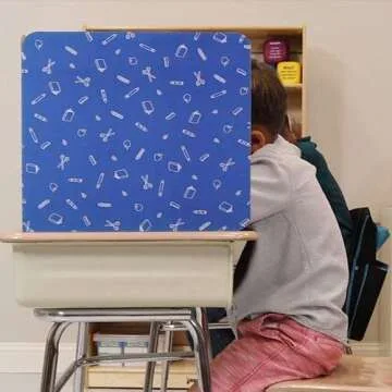 Really Good Stuff Large Privacy Shield, 3 Group Colors, Set of 12, Red, Green & Blue - Divider Boards For Student Desks, Testing Folders, Cardboard Panels, Classroom Essentials