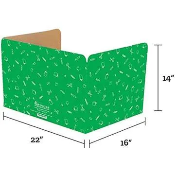 Really Good Stuff Large Privacy Shield, 3 Group Colors, Set of 12, Red, Green & Blue - Divider Boards For Student Desks, Testing Folders, Cardboard Panels, Classroom Essentials